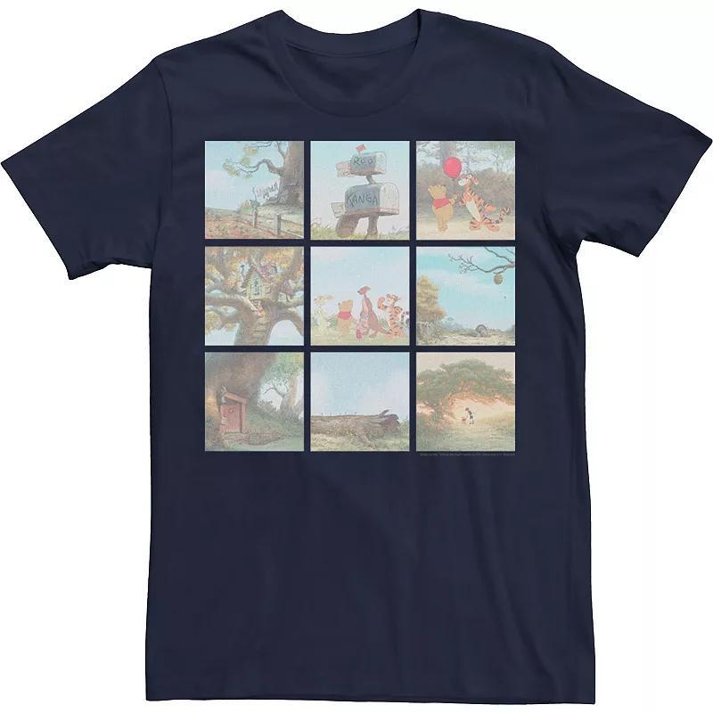 Disneys Winnie The Pooh Mens Scene Pane Tee Blue Product Image