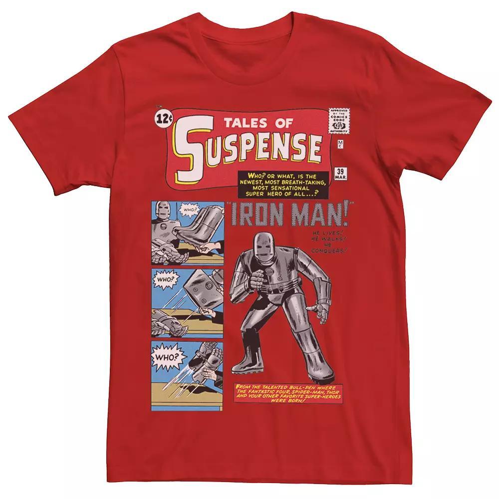 Men's Marvel Avengers Iron Man Classic Suspense Comic Cover Graphic Tee, Size: Large, Red Product Image