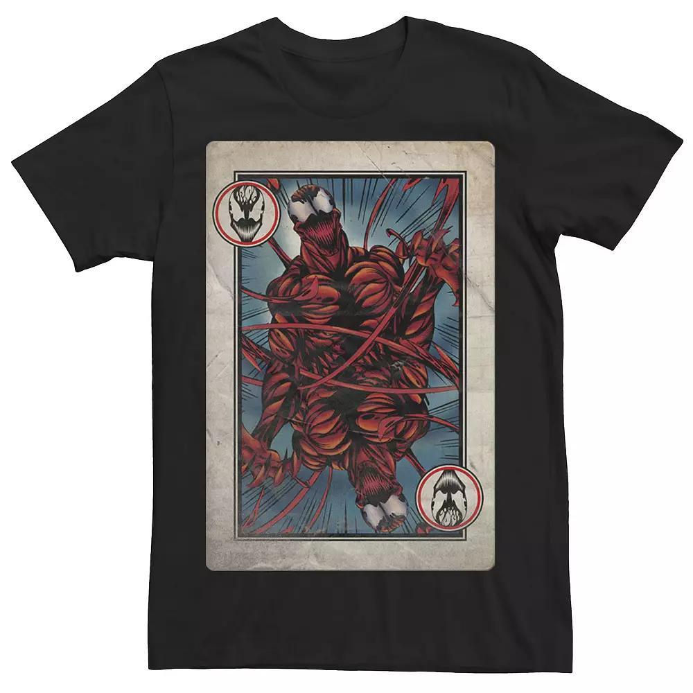 Men's Marvel Carnage Playing Card Tee, Size: Large, Black Product Image