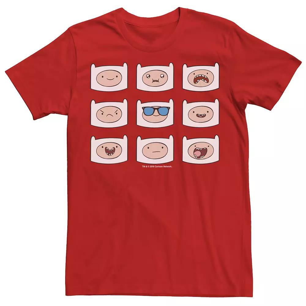 Men's Adventure Time Finn's Many Faces Grid Tee,  Product Image