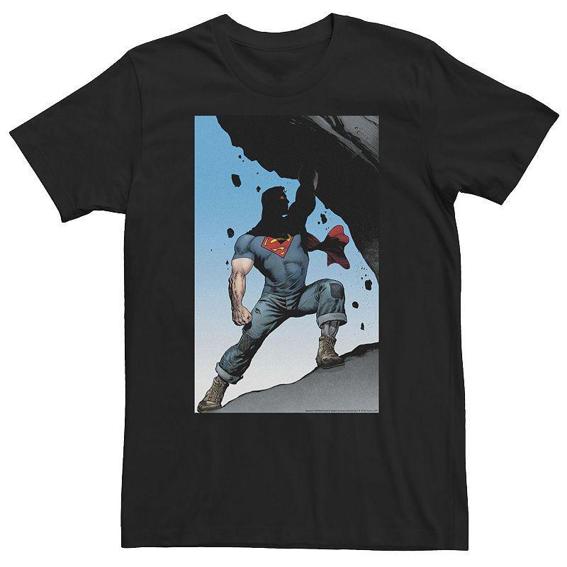 Big & Tall DC Comics Superman Power Lift Comic Poster Tee, Men's, Size: XXL Tall, Black Product Image