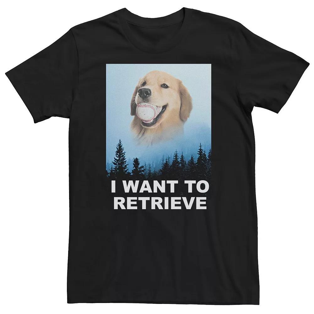 Men's Dog "I Want To Retrieve" Tee, Size: XXL, Black Product Image