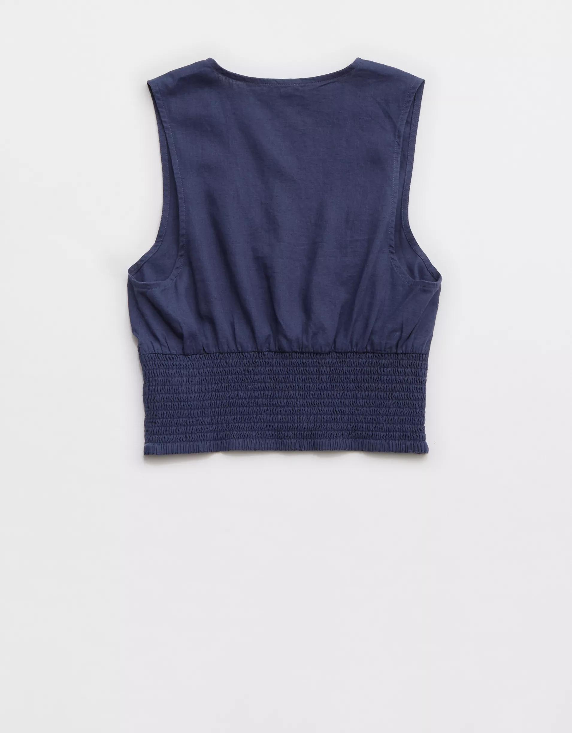 Aerie Linen Blend Vest Product Image
