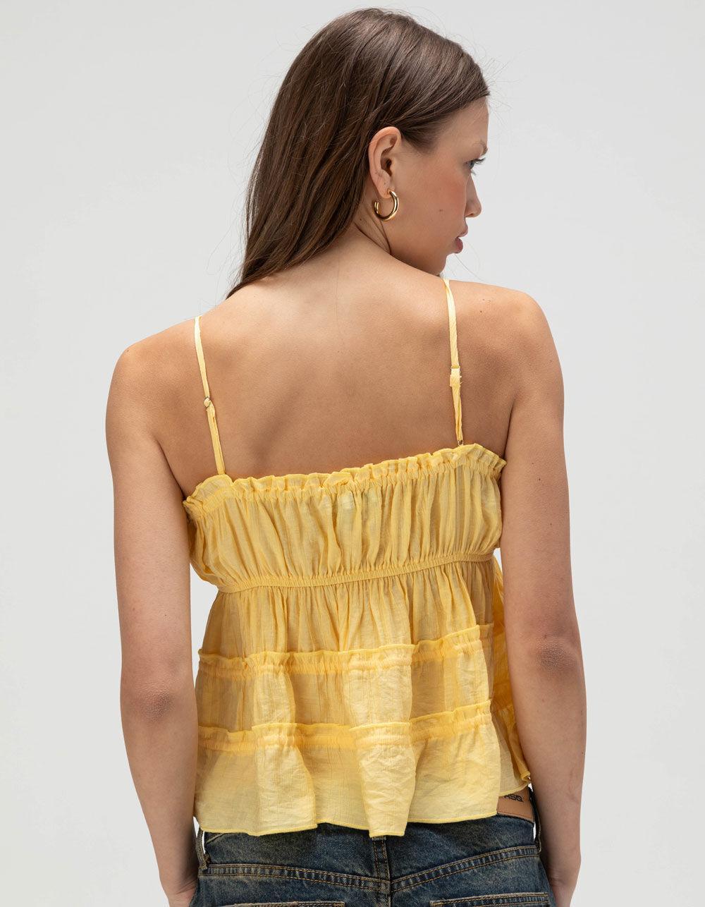 RSQ Womens Tie Cami - YELLOW Product Image