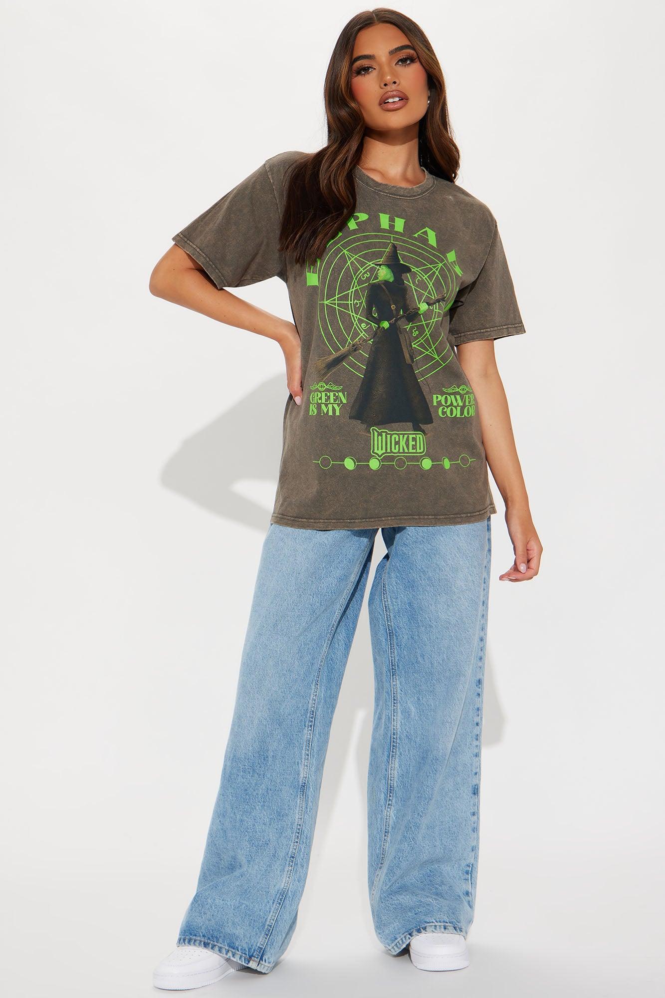 Wicked Witch Elphaba Washed Tee - Charcoal Product Image