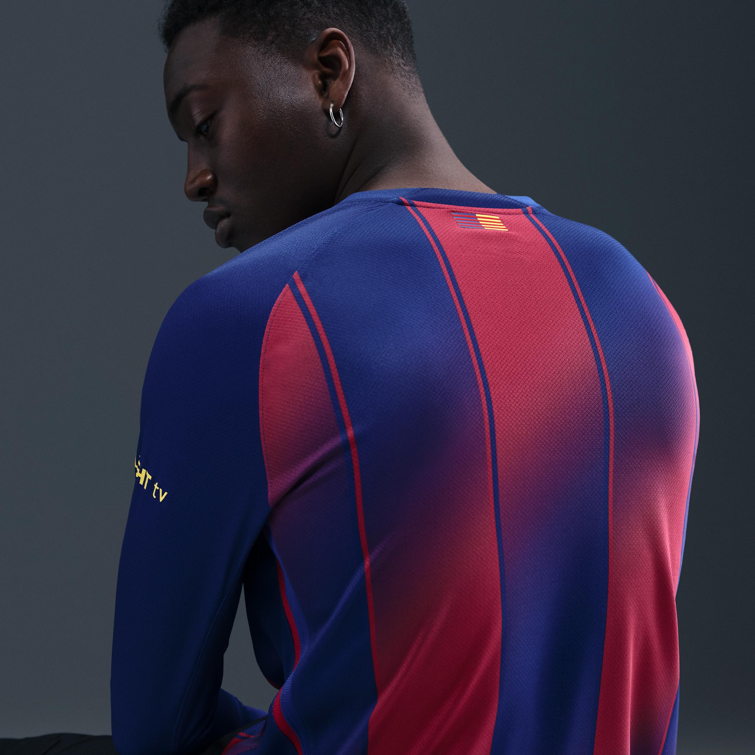 FC Barcelona 2025/26 Stadium Home Men's Nike Dri-FIT Soccer Replica Long-Sleeve Jersey Product Image