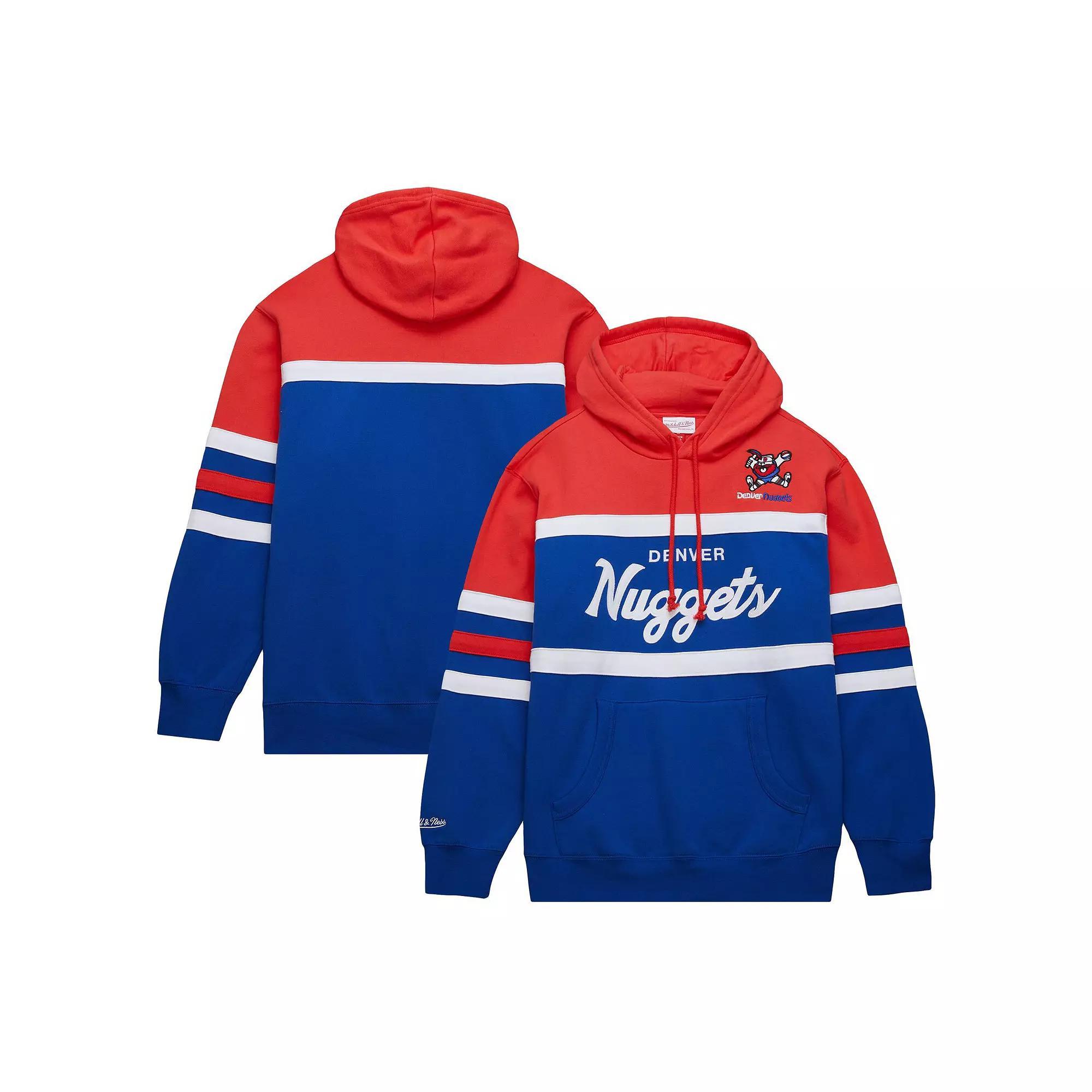 Men's Mitchell & Ness Royal/Red Denver Nuggets Head Coach Pullover Hoodie,  Product Image