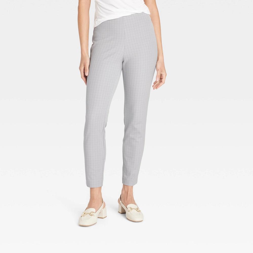 Womens High-Rise Skinny Ankle Pants - A New Day Gray 10 Product Image