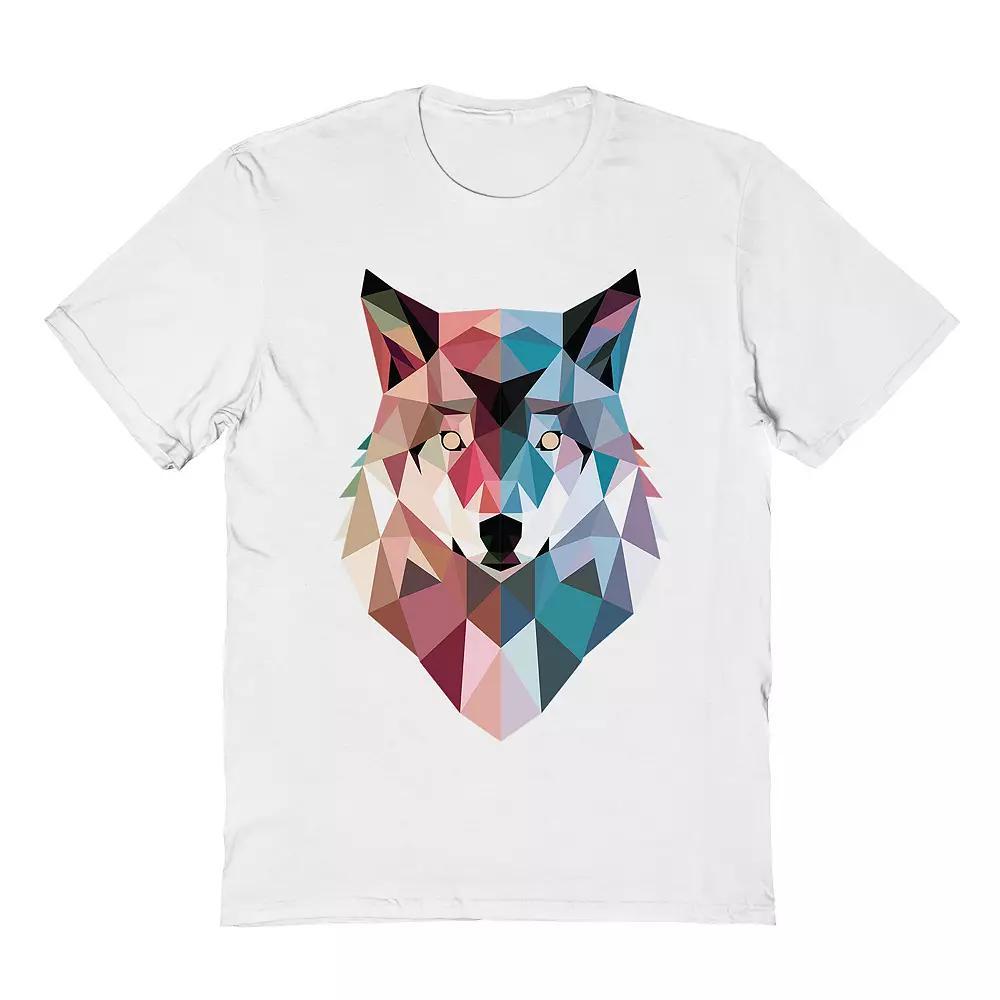 Men's DinoMike Geo Wolf Tee, Size: Medium, White Product Image