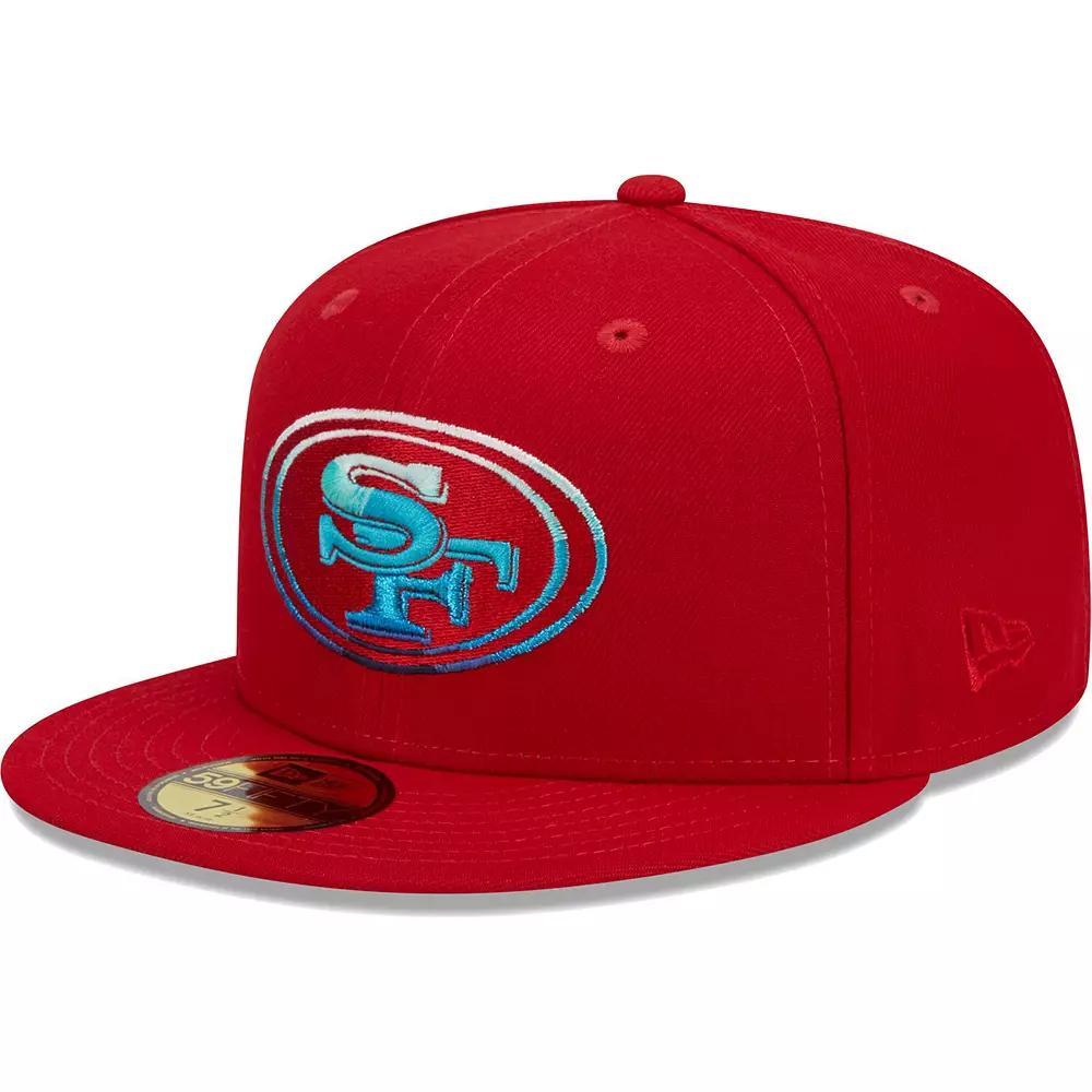 Men's New Era Scarlet San Francisco 49ers Gradient 59FIFTY Fitted Hat,  Product Image