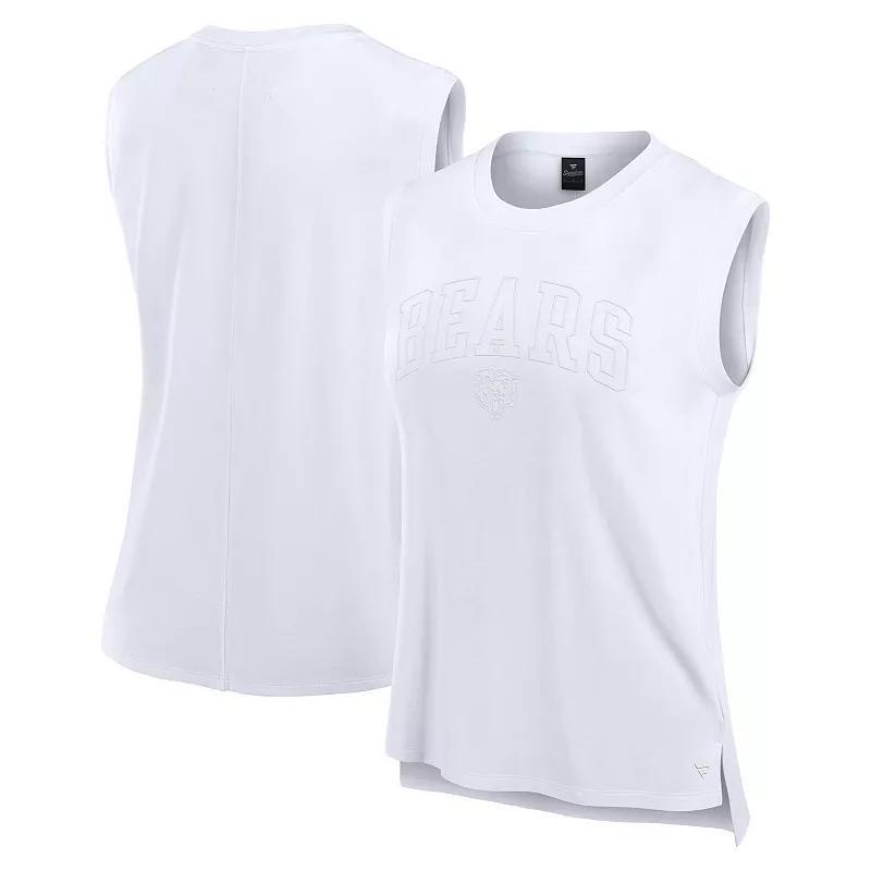 Women's Fanatics White Chicago Bears Studio Gym Tank Top, Size: 2XL Product Image