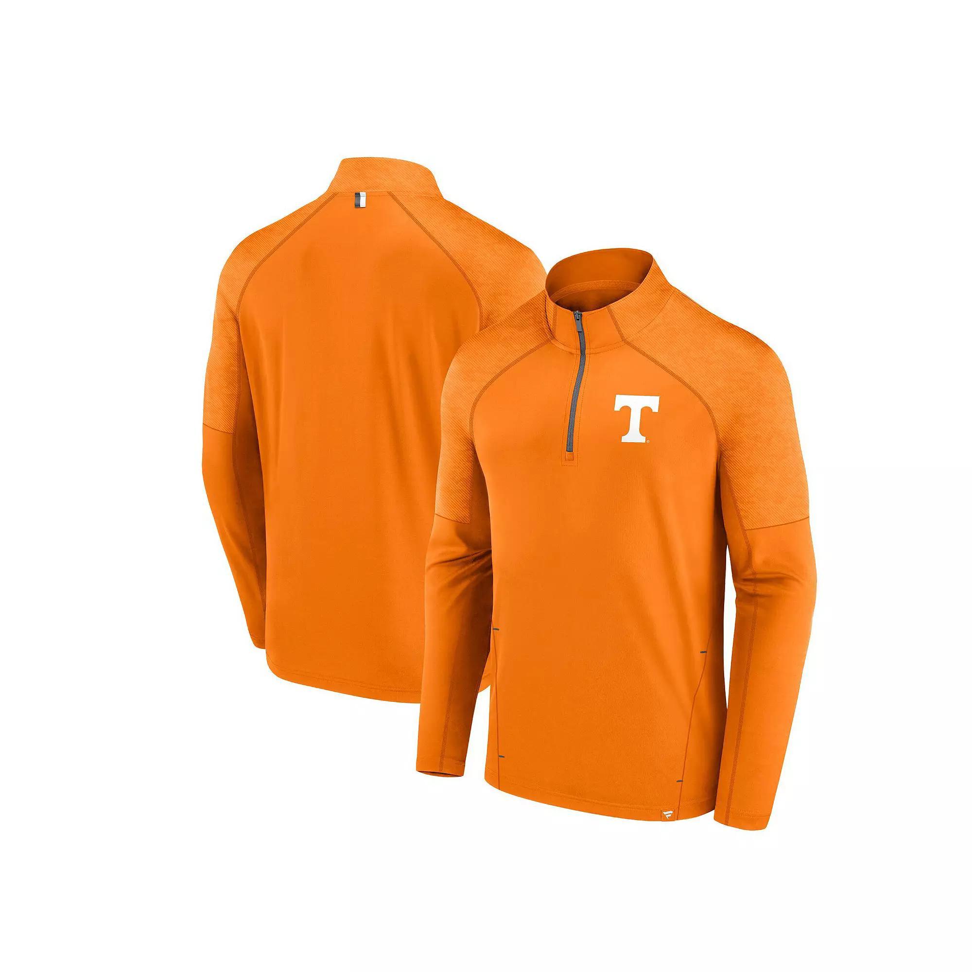 Men's Fanatics Tennessee Orange Tennessee Volunteers Tonal Camo Quarter-Zip Raglan Top, Size: Large Product Image
