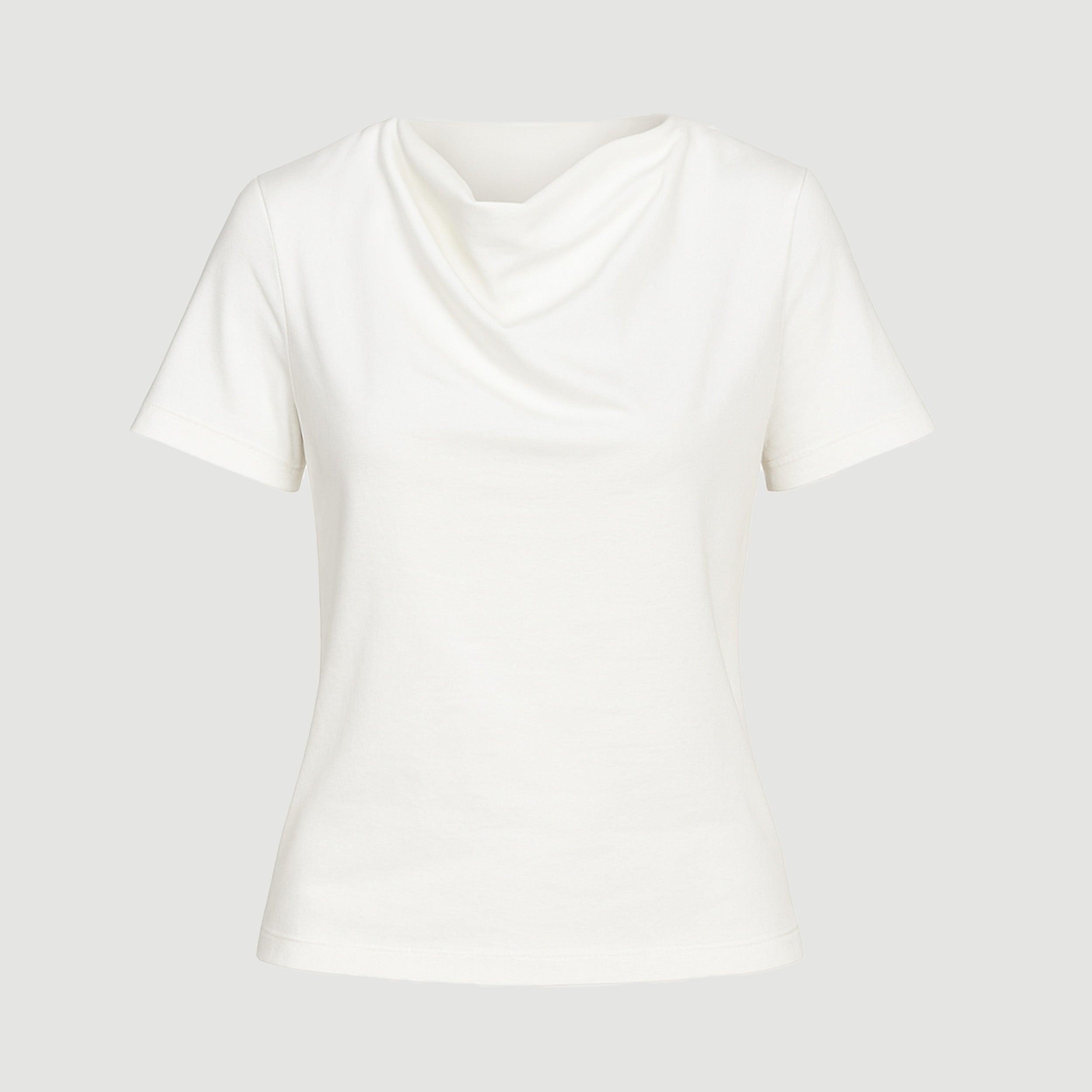 Kendra Organic Cotton Cowl-Neck Tee Product Image