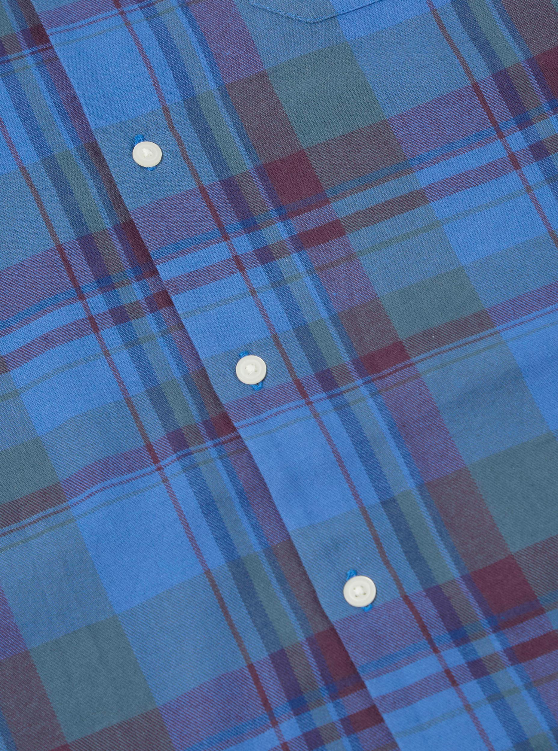 Blue Kip Check Long Pyjama Set Product Image