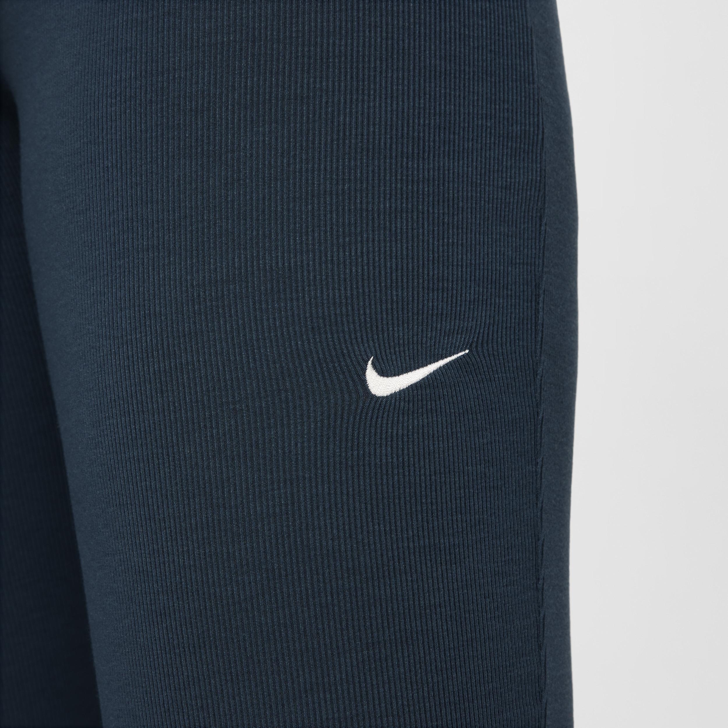 Womens Nike Sportswear Chill Knit Tight Mini-Rib Flared Leggings | FQ2113-478 Product Image