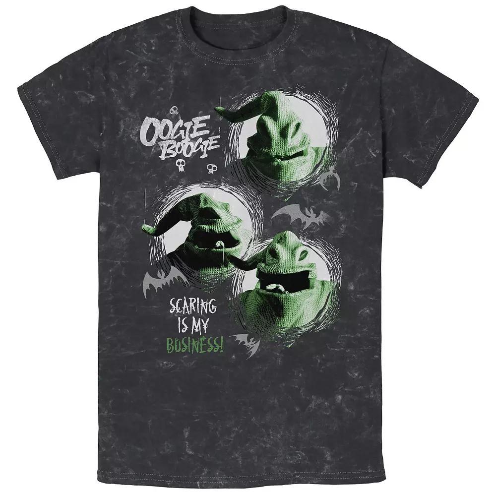 Disney's The Nightmare Before Christmas Oogie Boogie Scaring Mineral Wash Men's Graphic Tee,  Product Image