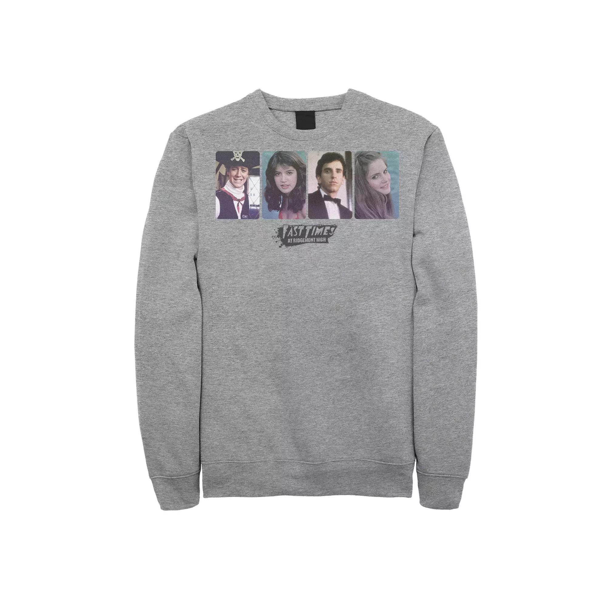 Men's Fast Times At Ridgemont High Yearbook Picture Fleece, Size: 3XL, Athletic Grey Product Image