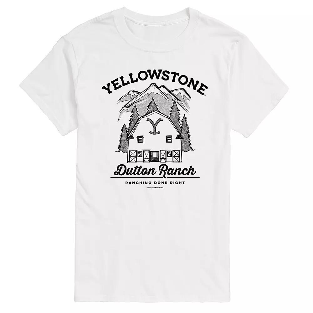 Big & Tall Yellowstone Dutton Ranch Graphic Tee, Men's, Size: 3XL Tall, White Product Image