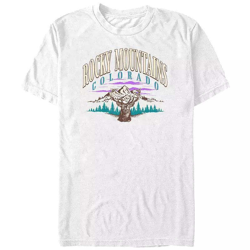 Big & Tall Rockey Mountains Colorado Graphic Tee, Men's, Size: XXL Tall, White Product Image