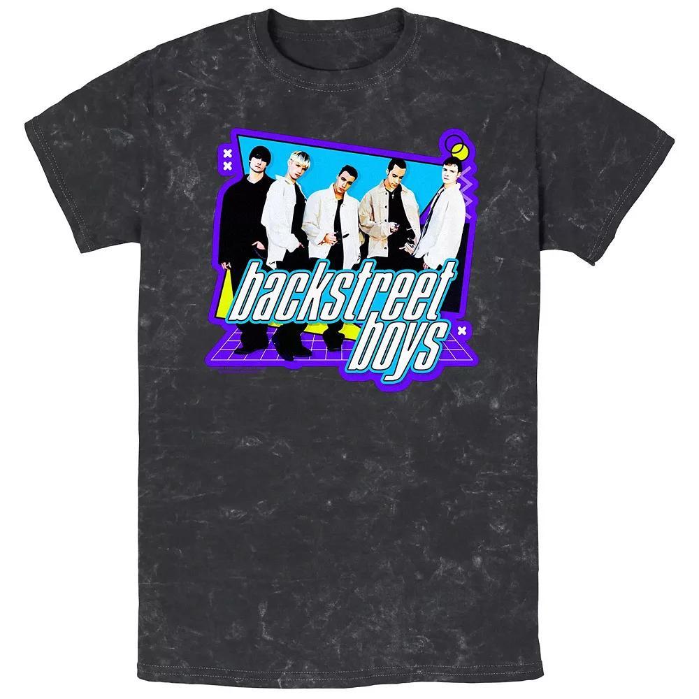 Men's Backstreet Boys 90's Style Mineral Wash Graphic Tee, Size: Medium, Black Product Image