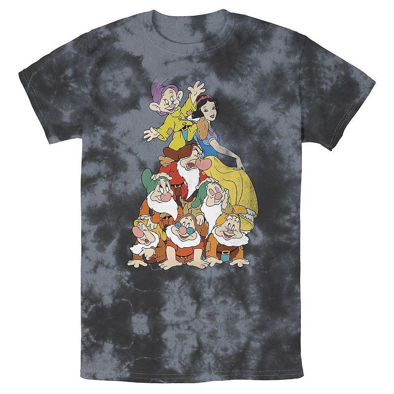 Men's Disney Snow White Seven Dwarf Stack Bomabrd Wash Tee,  Product Image