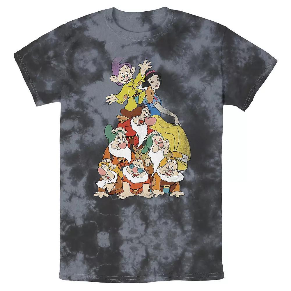 Men's Disney Snow White Seven Dwarf Stack Bomabrd Wash Tee,  Product Image