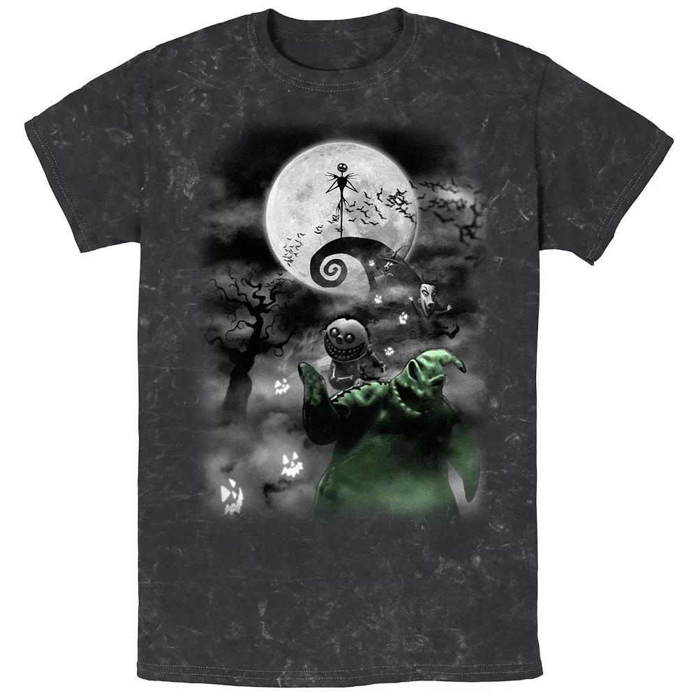 Disney's The Nightmare Before Christmas Scary Night Mineral Wash Men's Graphic Tee,  Product Image