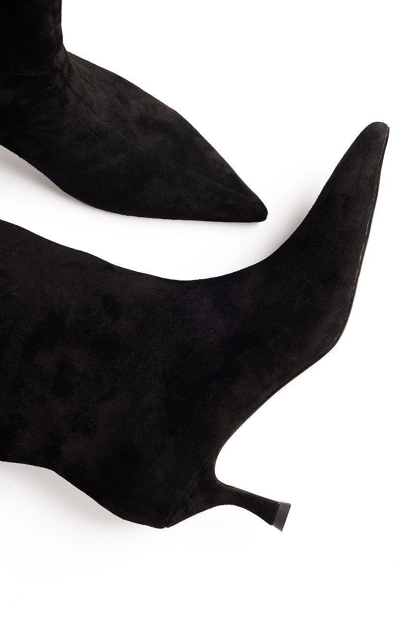 Ankle Suede Pointy Toe Boots Product Image