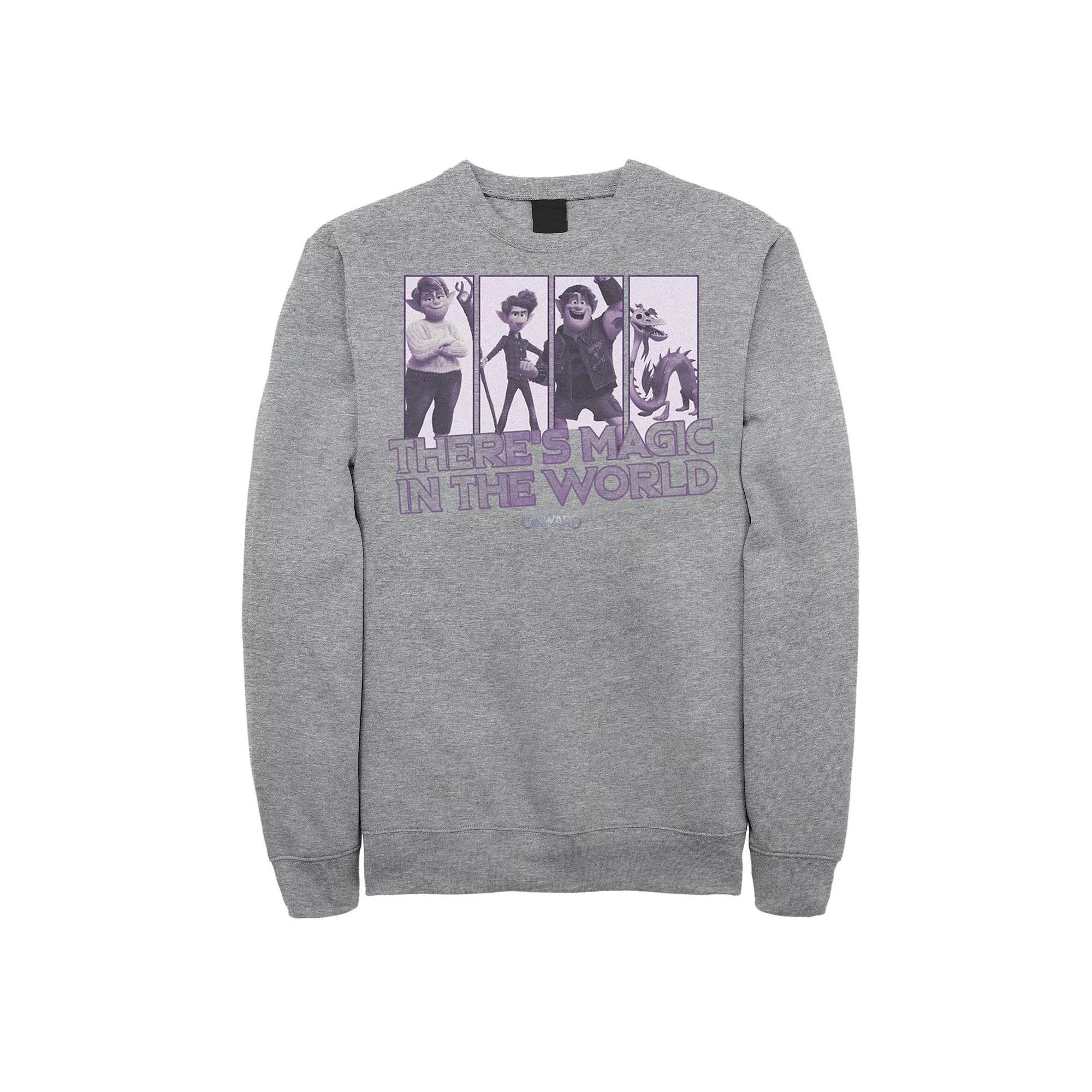 Men's Disney/Pixar Onward There's Magic In The World Sweatshirt, Size: XXL, Athletic Grey Product Image