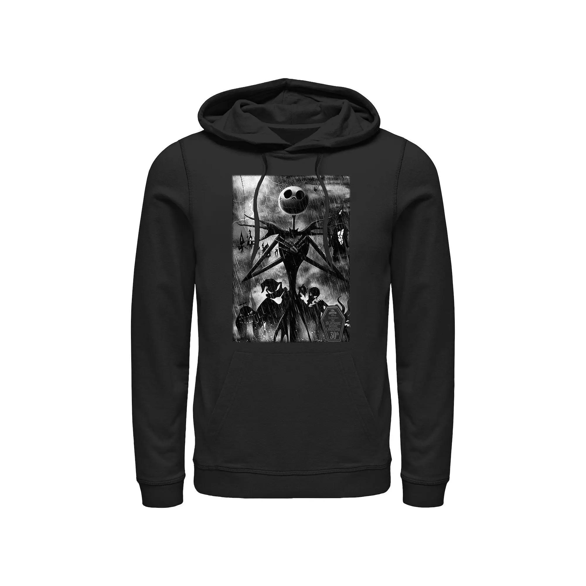 Disney's The Nightmare Before Christmas Night Rain Men's Graphic Hoodie, Size: Medium, Black Product Image