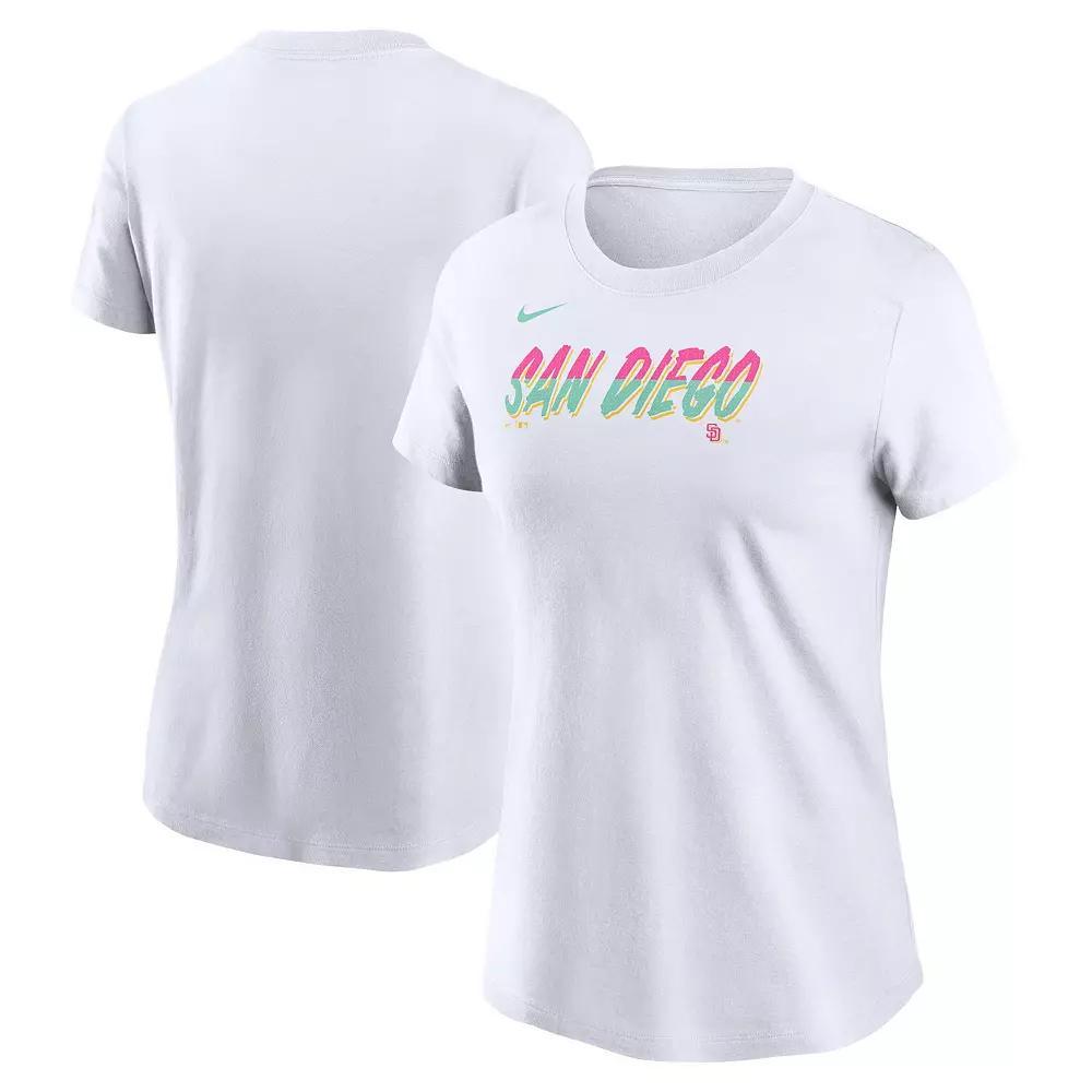 Women's Nike White San Diego Padres City Connect Wordmark T-Shirt, Size: XL Product Image