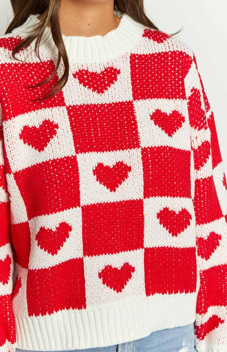 Red Heart Patchwork Jumper Product Image