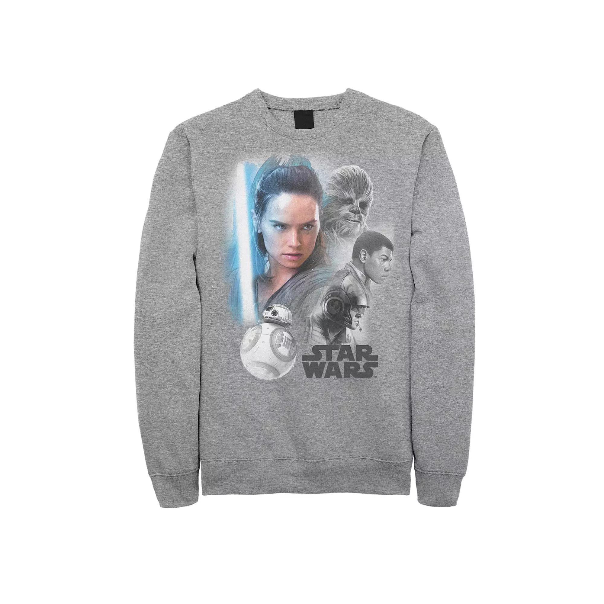 Men's Star Wars Real Heroes Poster Fleece, Size: Small, Athletic Grey Product Image