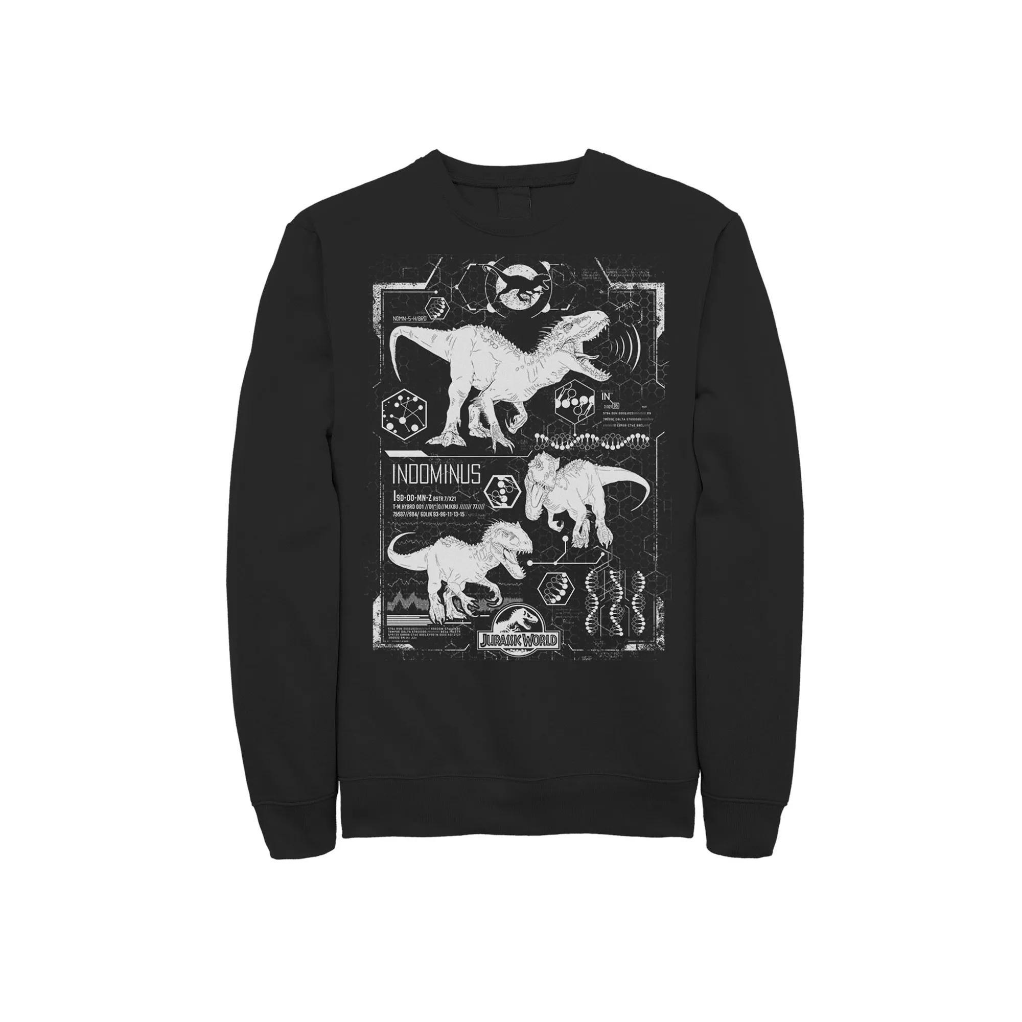 Men's Jurassic World Indominus Rex Schematic Sweatshirt,  Product Image