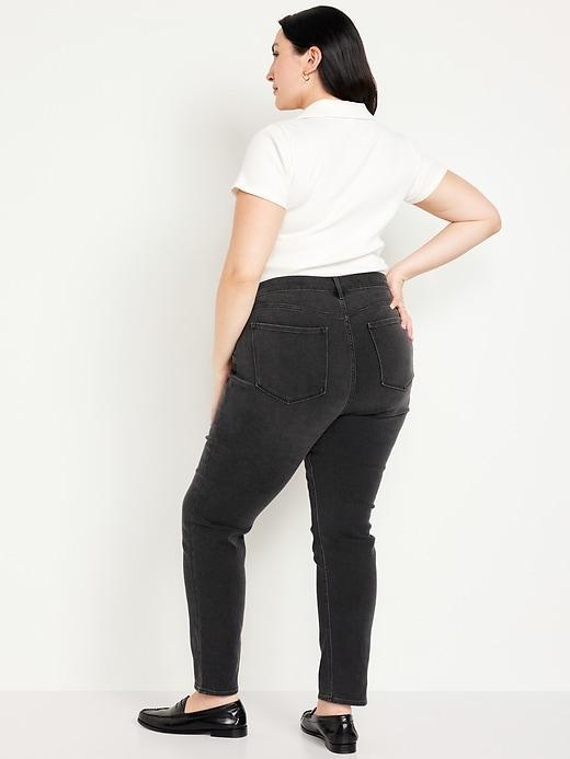 High-Waisted Wow Straight Ankle Jeans Product Image