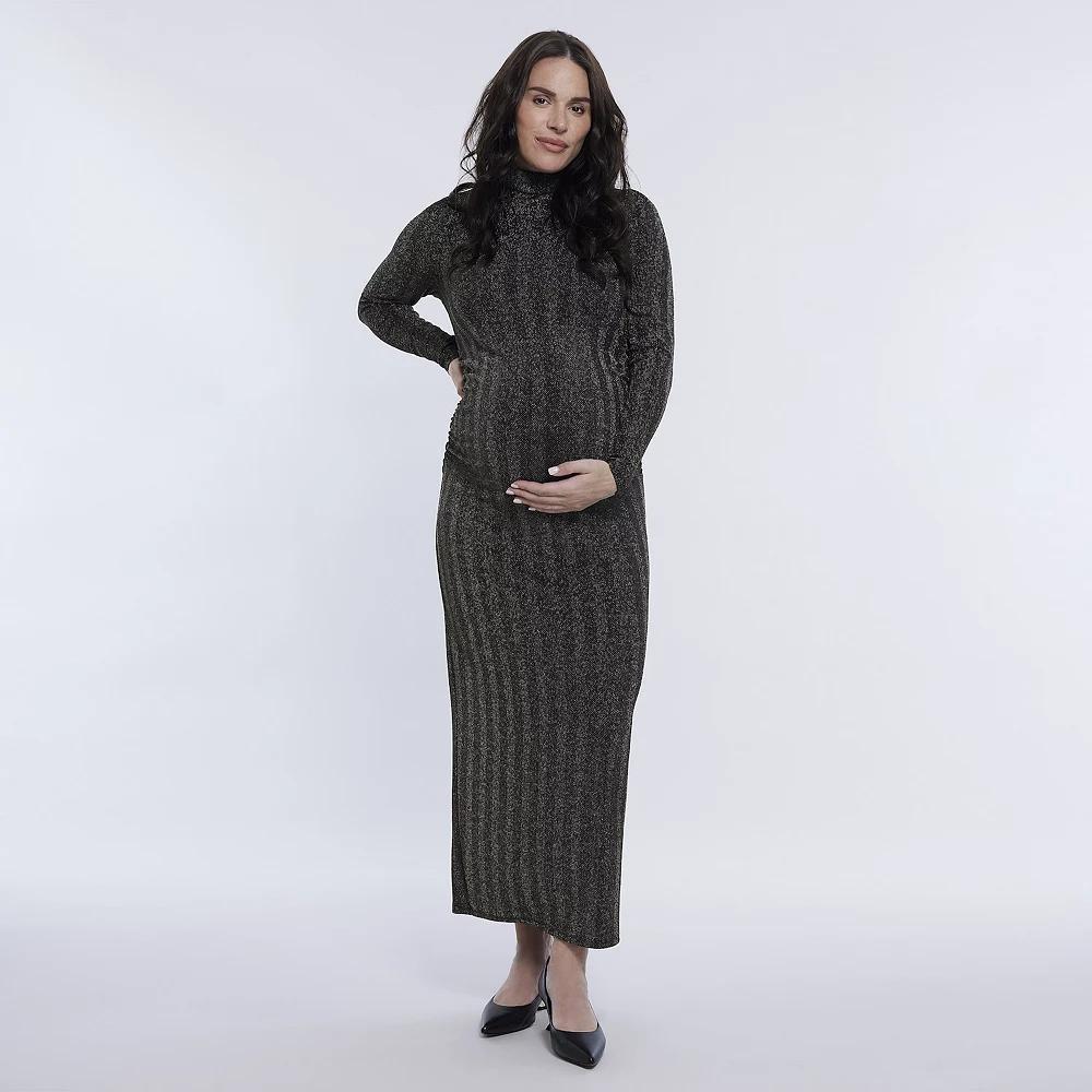 Maternity Motherhood® Turtleneck Maxi Dress, Women's,  Product Image