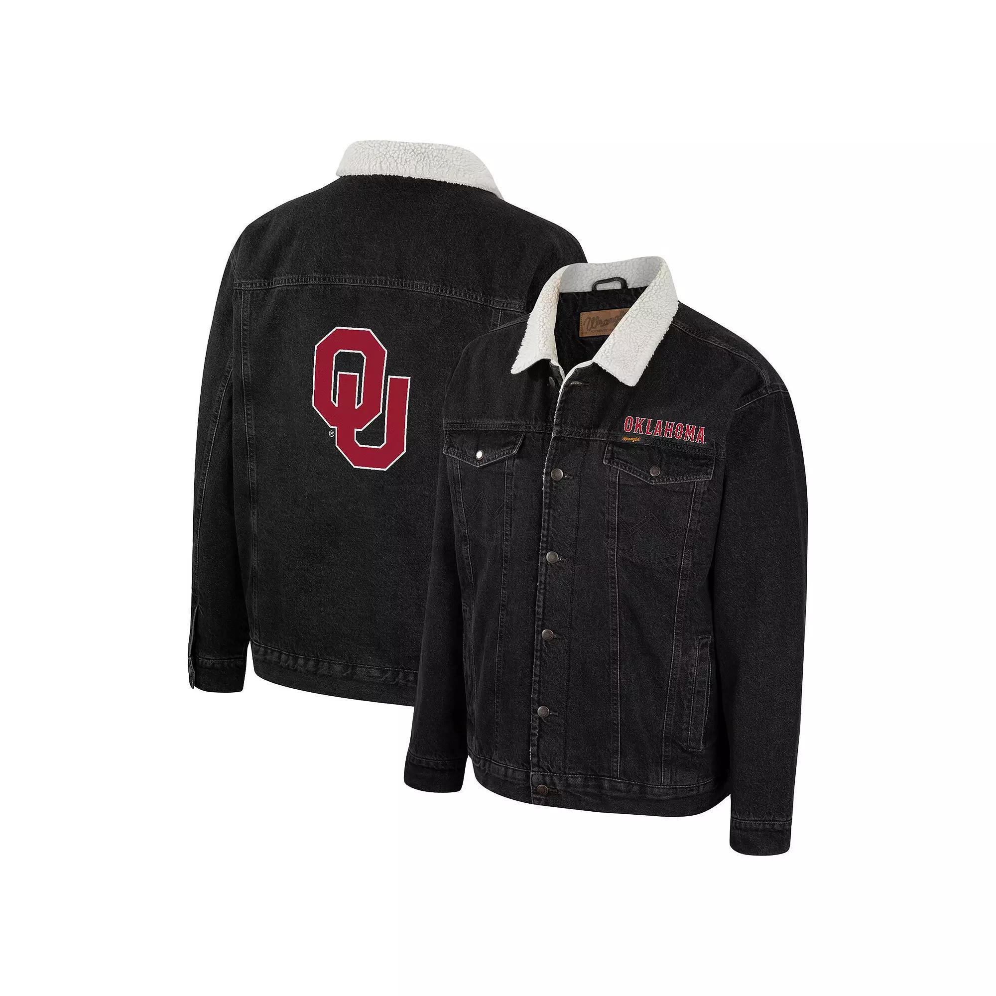 Men's Colosseum x Wrangler Charcoal Michigan State Spartans Western Button-Up Denim Jacket,  Product Image
