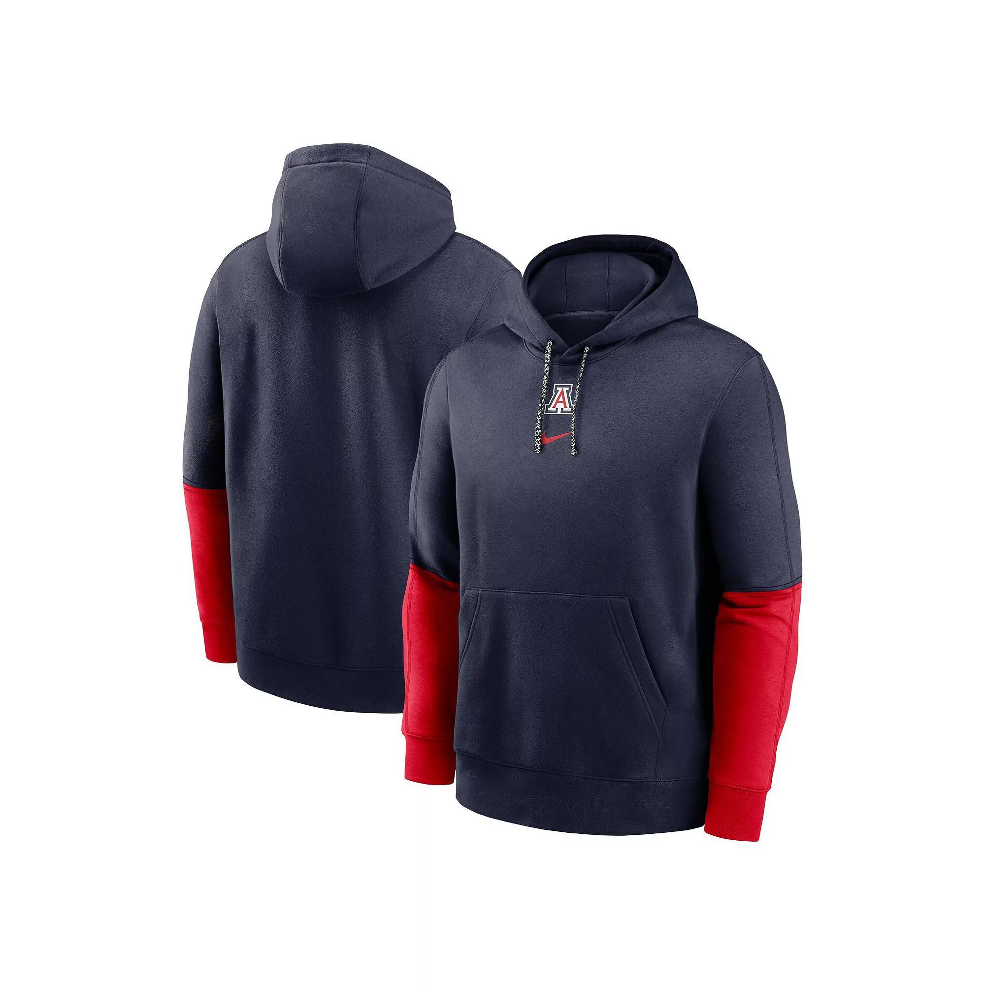 Men's Nike Navy/Red Arizona Wildcats Sideline Club Pullover Hoodie,  Product Image