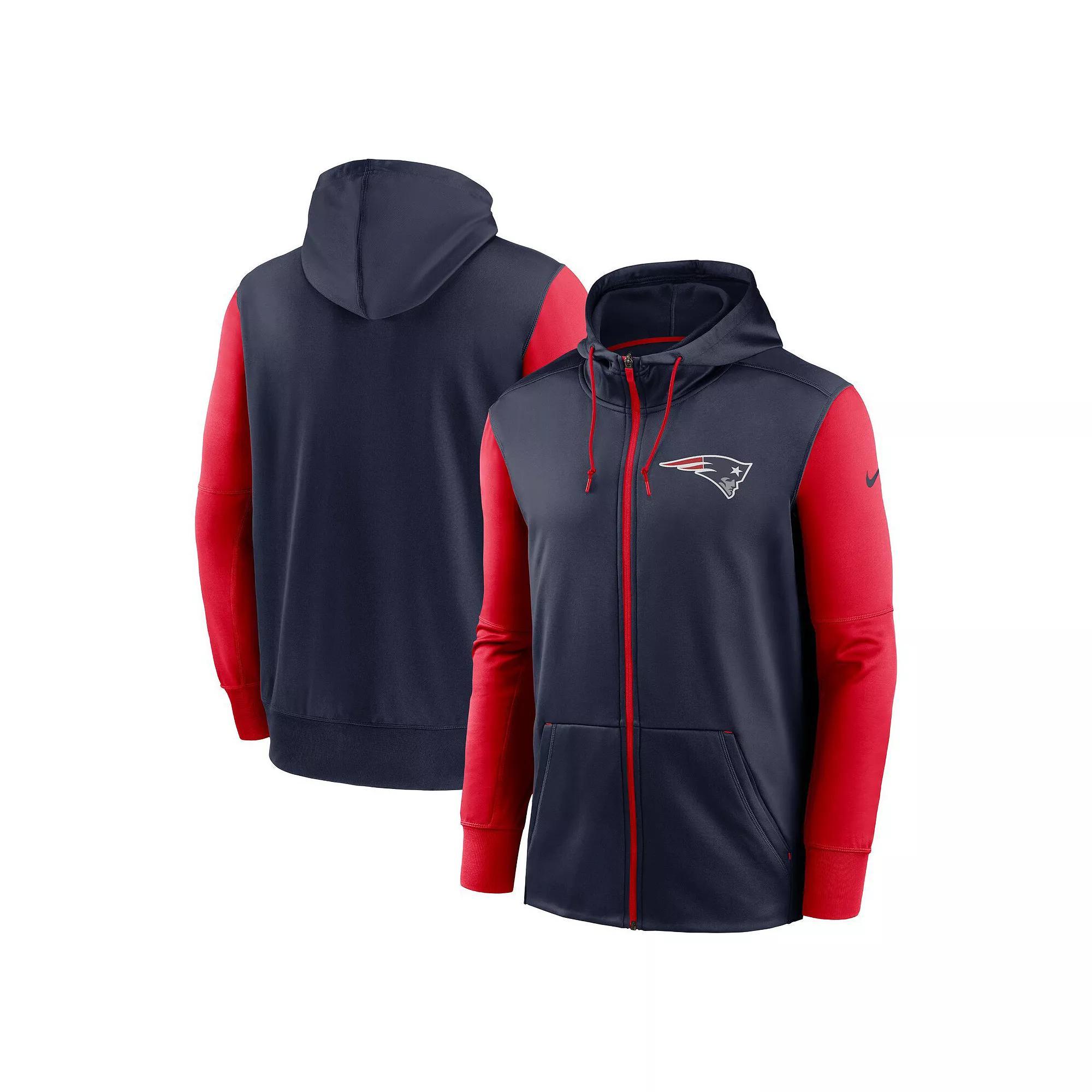 Men's Nike Navy New England Patriots Performance Full-Zip Hoodie,  Product Image