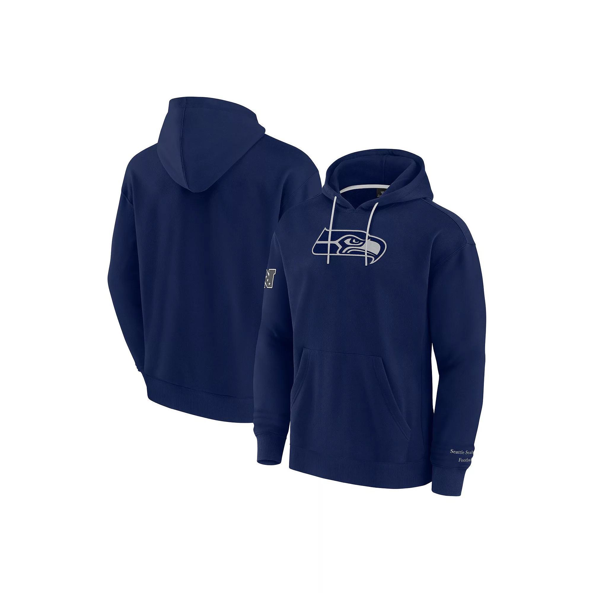 Men's Fanatics College Navy Seattle Seahawks Elements Pace Fleece Pullover Hoodie, Adult Unisex,  Product Image