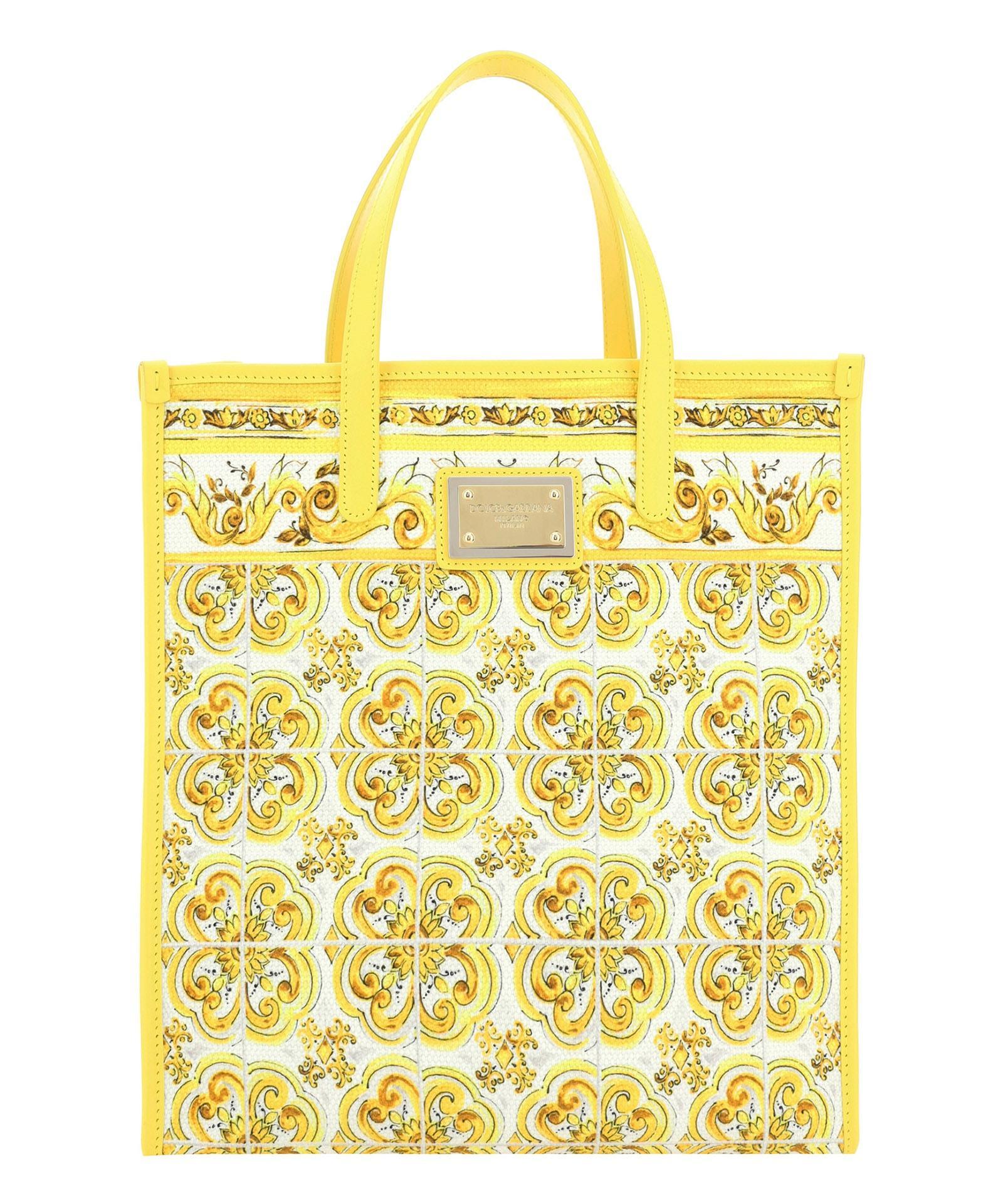 DOLCE & GABBANA Tote Bag In Yellow Product Image