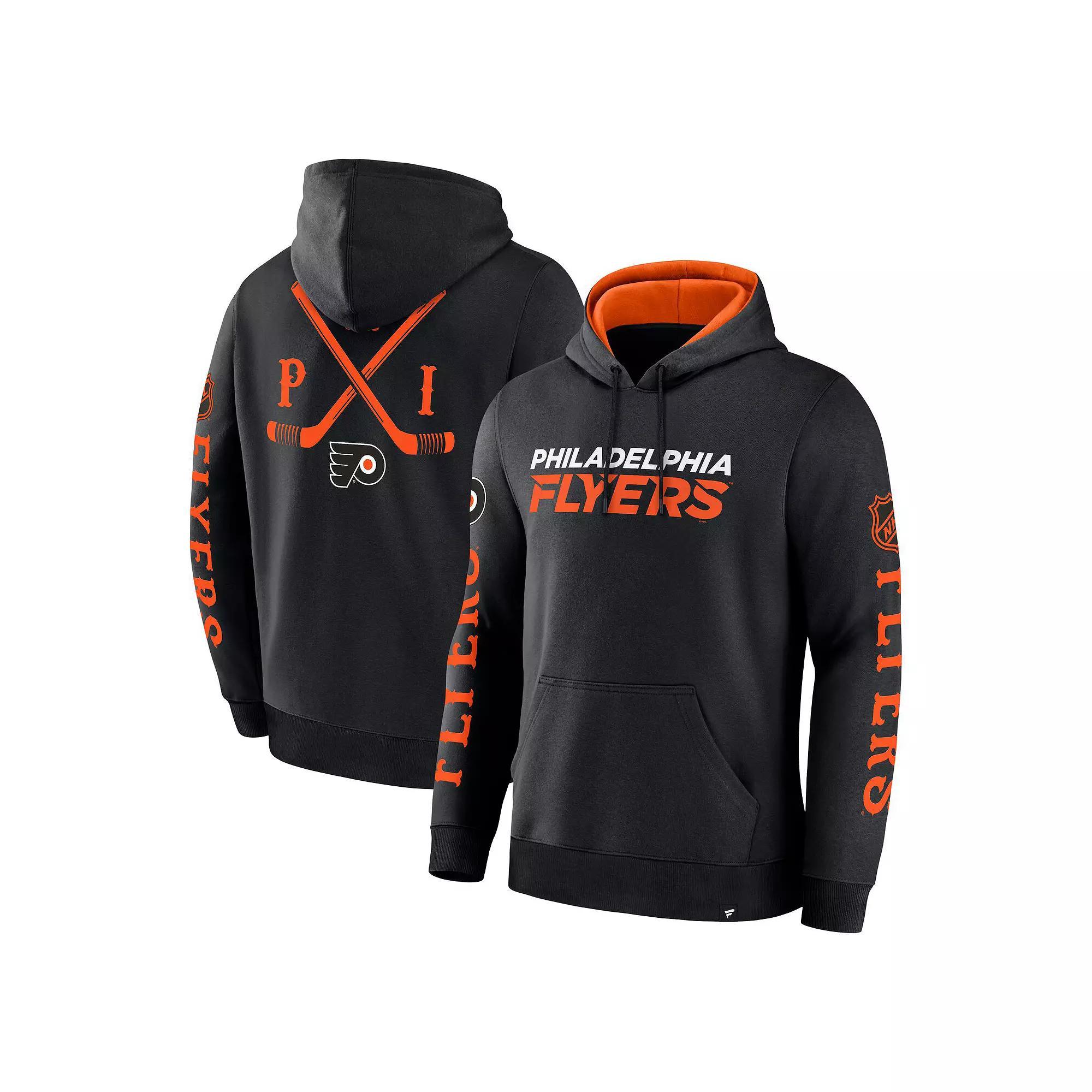 Men's Fanatics Black Philadelphia Flyers Big City Legacy Fleece Pullover Hoodie,  Product Image