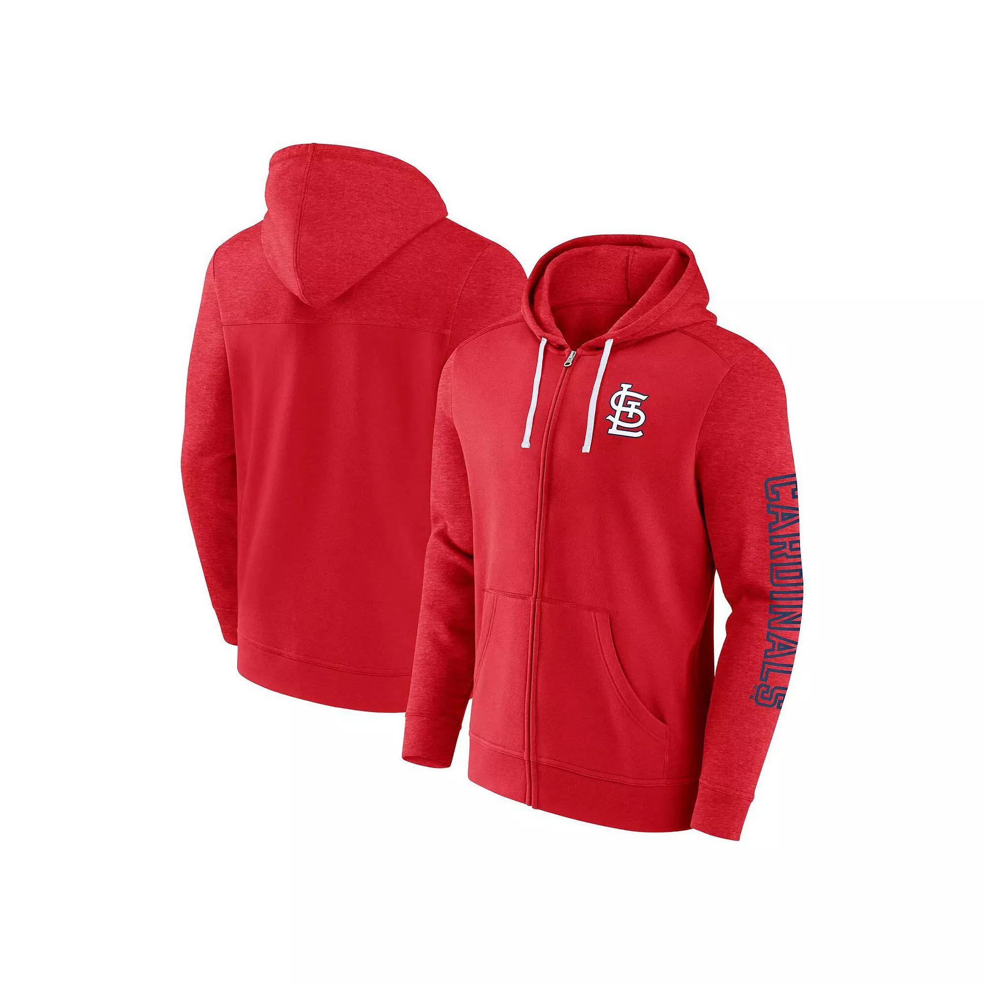 Men's Fanatics Branded Red St. Louis Cardinals Offensive Line Up Full-Zip Hoodie, Size: Large Product Image