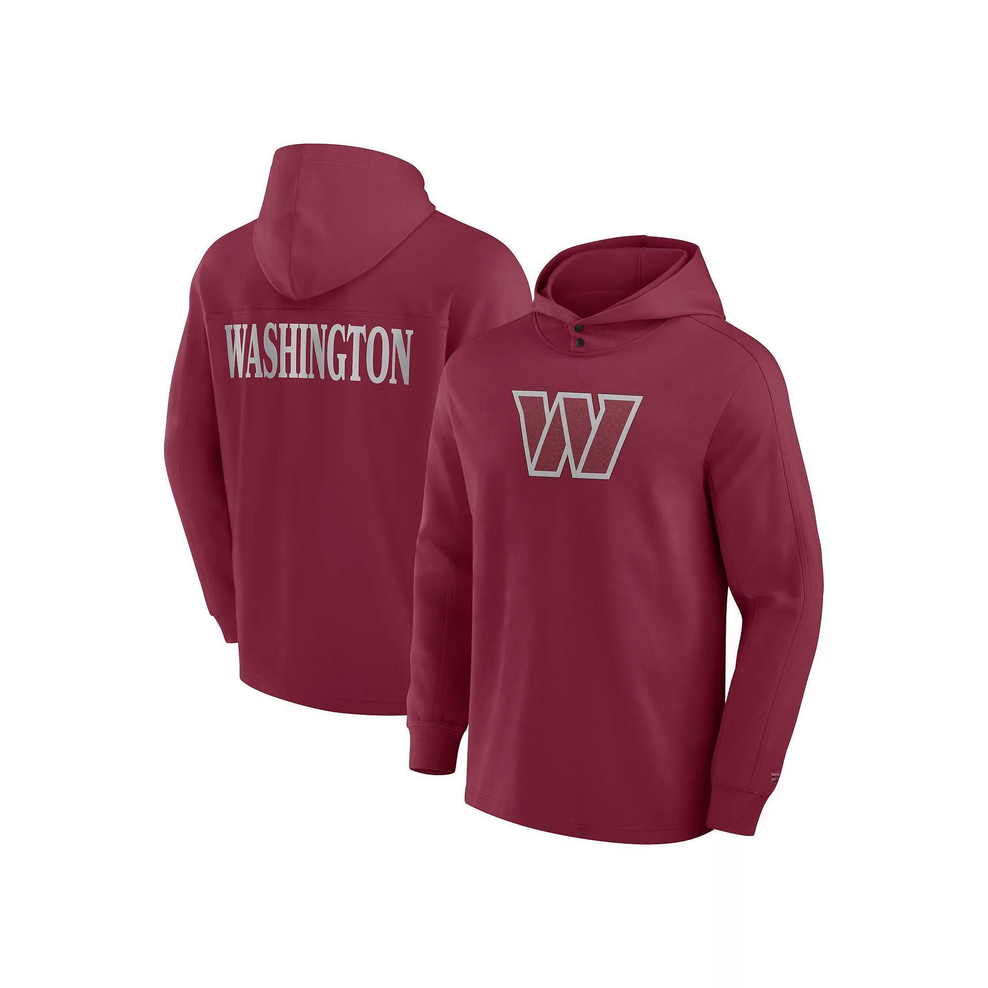Men's Fanatics Burgundy Washington Commanders Elements Blaze Tri-Blend Long Sleeve Hoodie T-Shirt, Adult Unisex,  Product Image