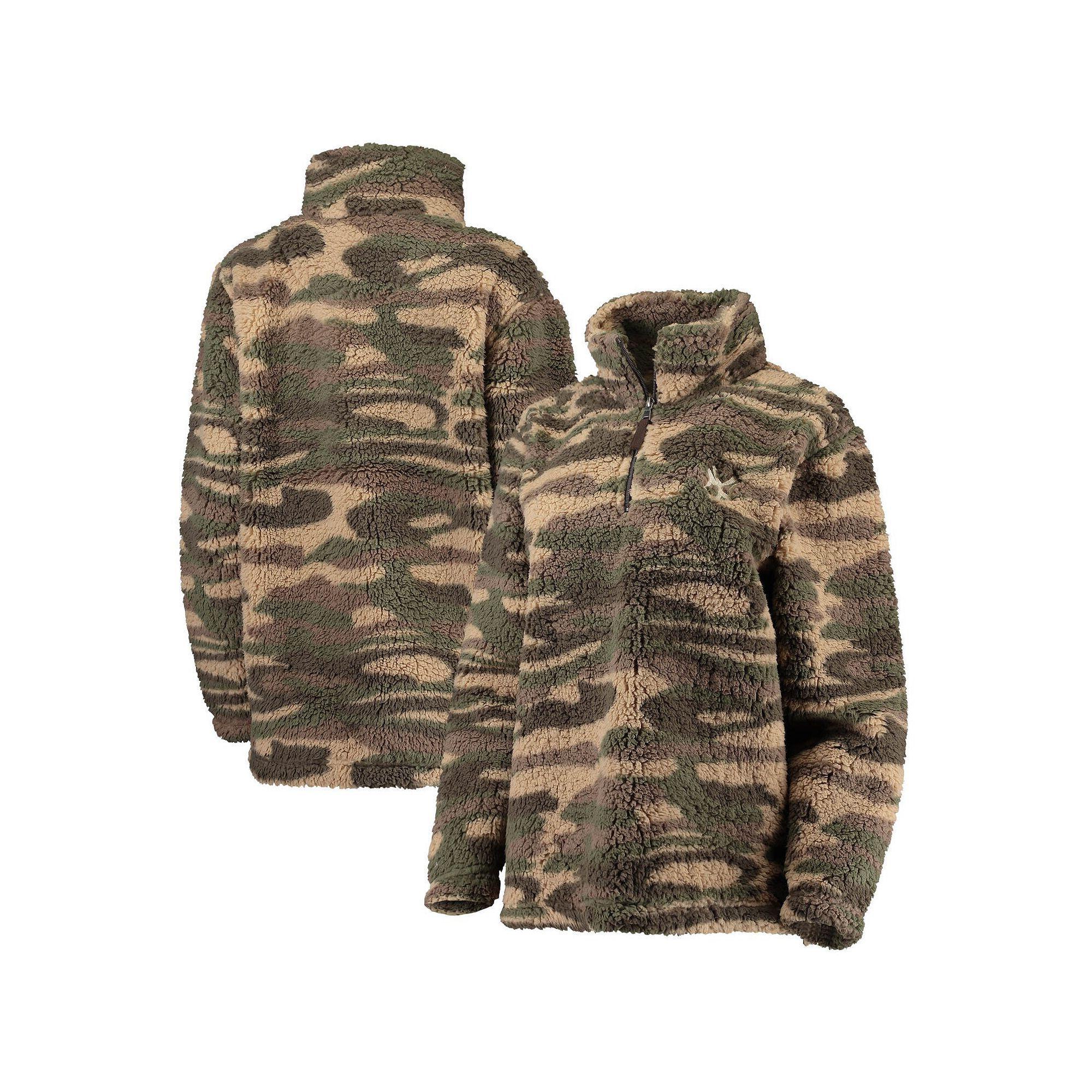 Women's G-III 4Her by Carl Banks Camo New York Yankees Sherpa Quarter-Zip Jacket,  Product Image