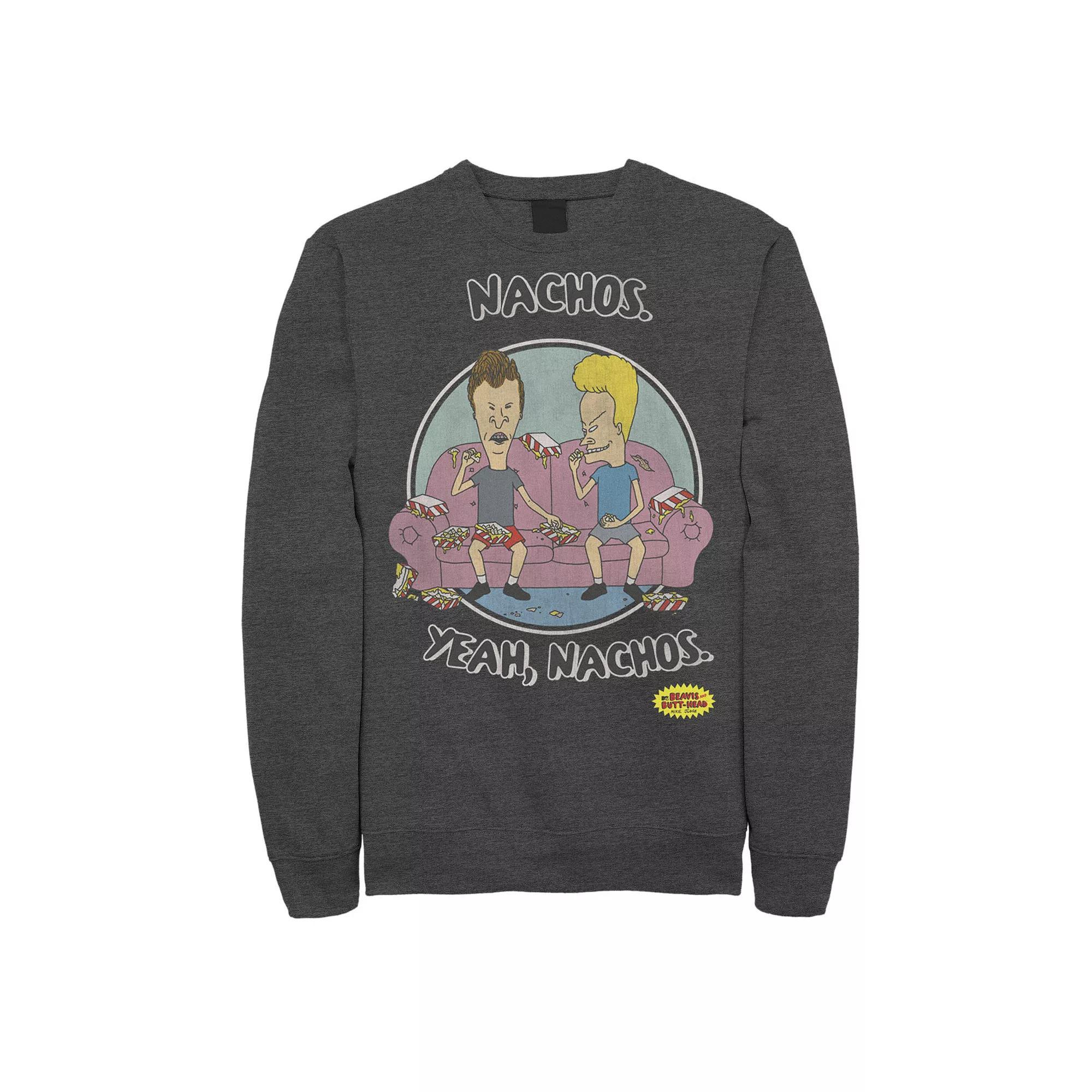 Men's Beavis And Butt-Head Nacho Yeah Nachos Portrait Fleece Top,  Product Image