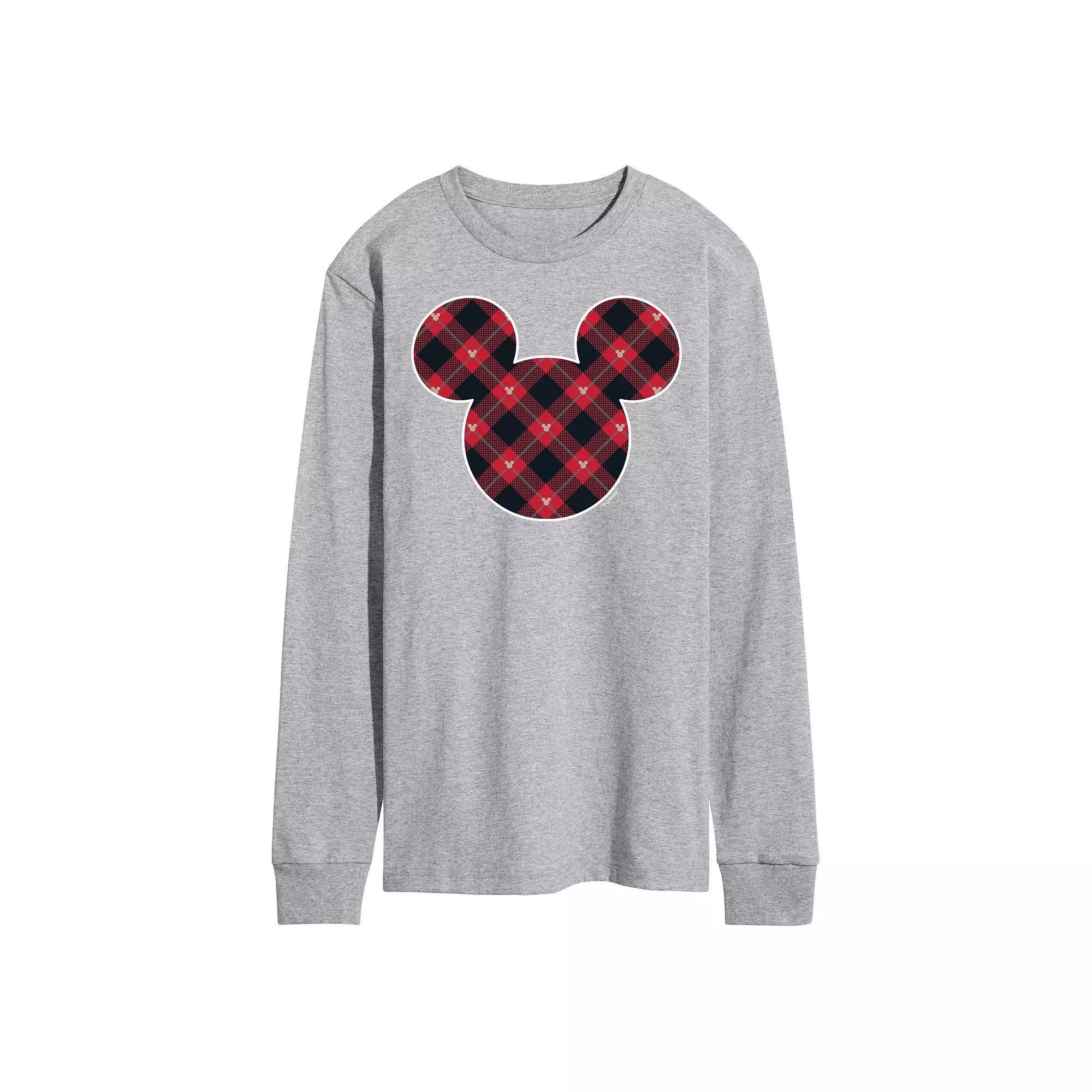Disney's Men's Mickey Mouse Silhouette Plaid Fill,  Product Image