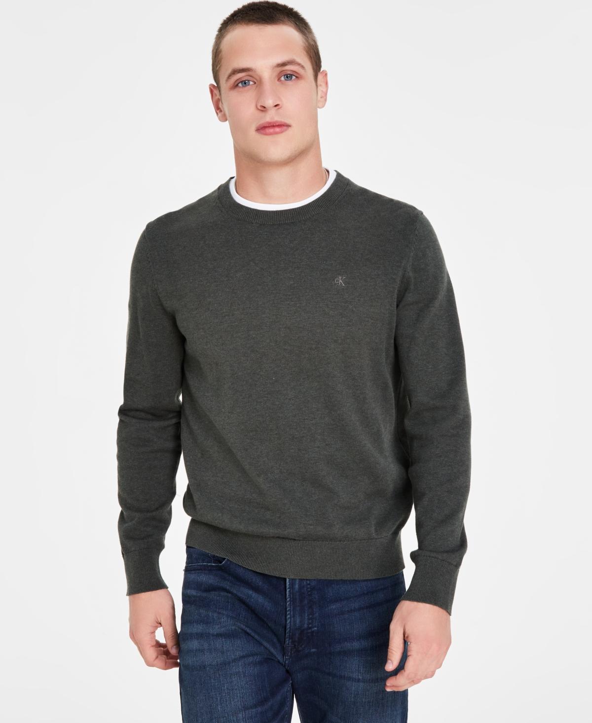 Calvin Klein Mens Smooth Cotton Sweater - Purple - M Product Image