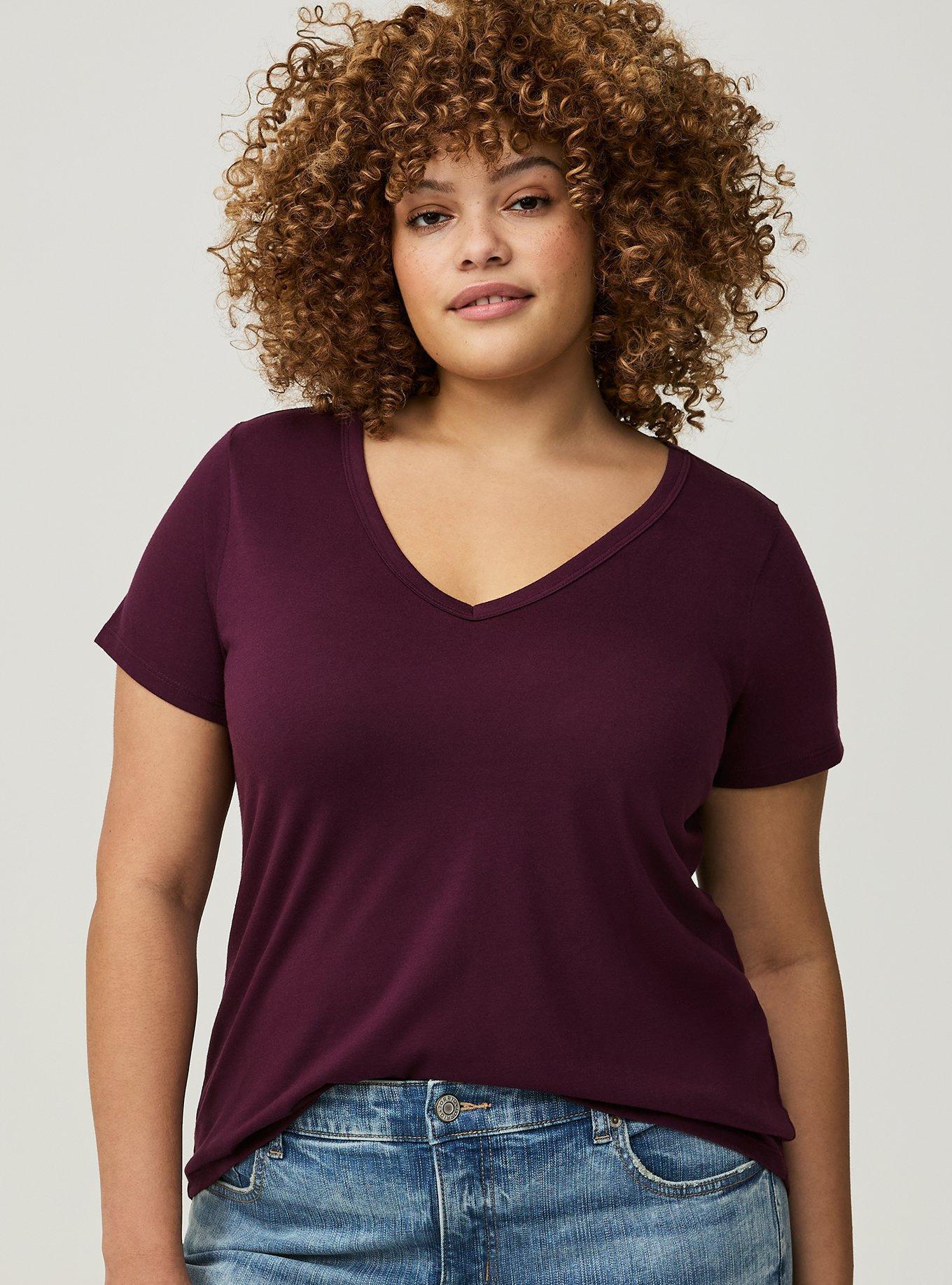 Girlfriend Signature Jersey V-Neck Tee Product Image