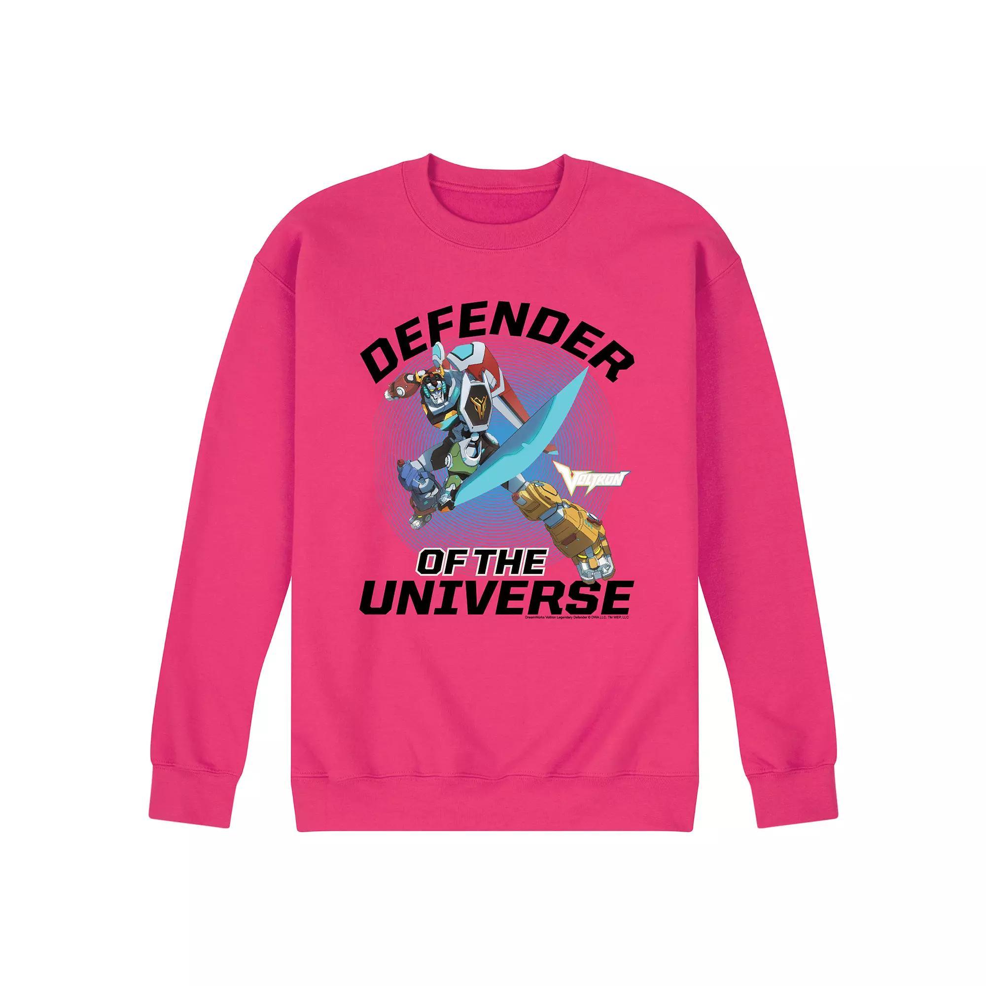 Men's Voltron Defenders Of The Universe Fleece Sweatshirt, Size: Medium, Athletic Grey Product Image